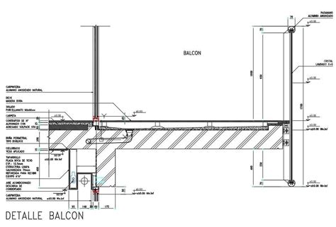 Balcony Section Detail Cadbull