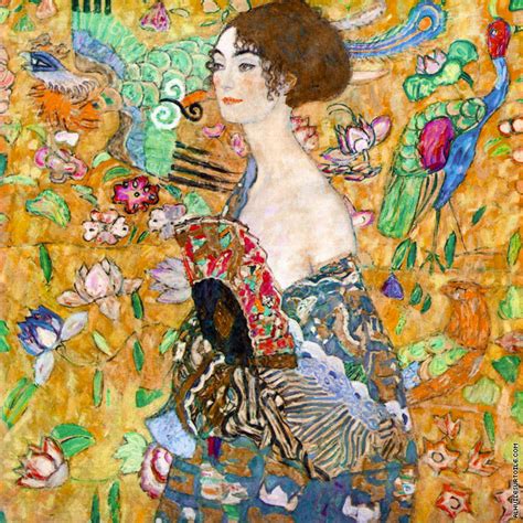 Reproduction du tableau La femme à léventail Klimt