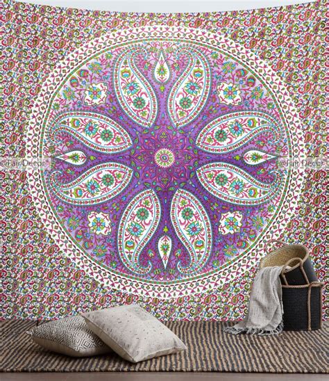 Purple mandala wall hanging tapestry. Purple Paisley Boho Tapestry Wall hanging | Tapestry, Bohemian tapestry, Boho tapestry