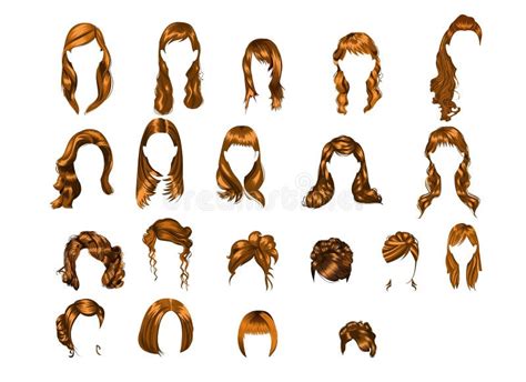 Illustrated Hairstyles Stock Illustrations 26 Illustrated Hairstyles