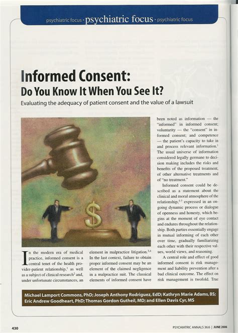 Pdf Informed Consent Do You Know It When You See It Evaluating The