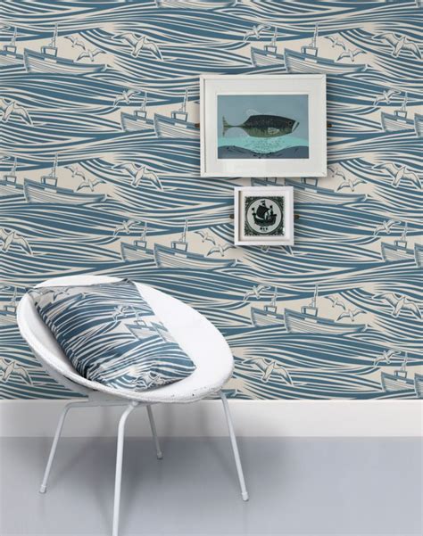 Whitby Washed Denim Mini Moderns How To Hang Wallpaper Mini