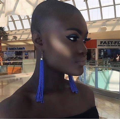 Bald Haircut Style And Makeup Inspiration For All You Daring Black