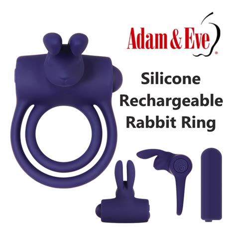 Adam And Eve Silicone Rechargeable Rabbit Ring