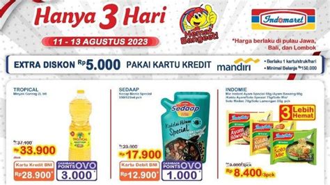 Promo JSM Indomaret 11 13 Agustus 2023 Extra Diskon Rp 5 000 Bayar