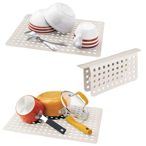 Amazon Mdesign Decorative Kitchen Plastic Sink Protector Set