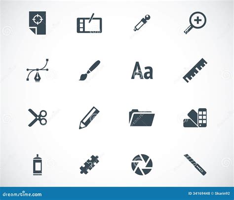 Vector Black Graphic Design Icons Royalty Free Stock Photos Image