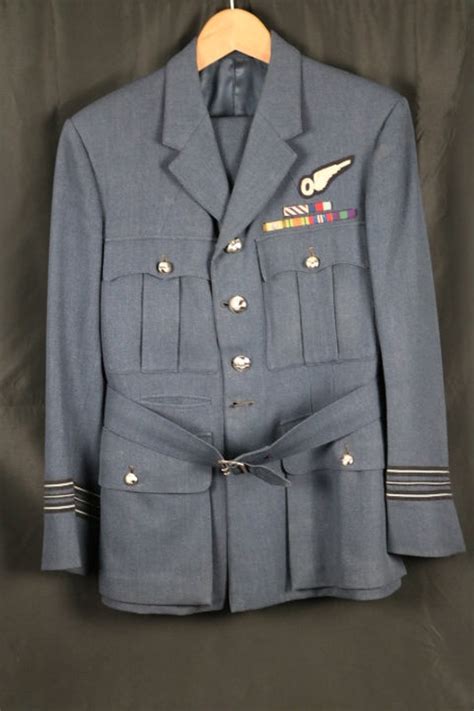 Raf Officers Dress Tunic And Trousers Blue Squadron Leader Farren