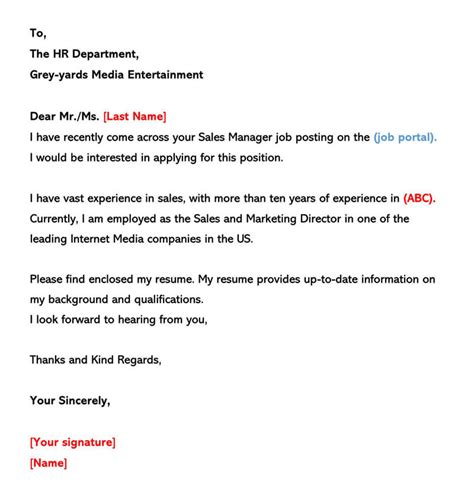 32 Email Cover Letter Samples How To Write With Examples