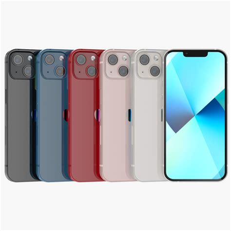 Apple Iphone 13 All Colors Model Turbosquid 1740661