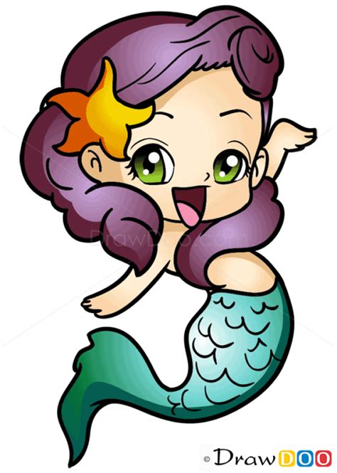 How To Draw Chibi Mermaid Mermaids