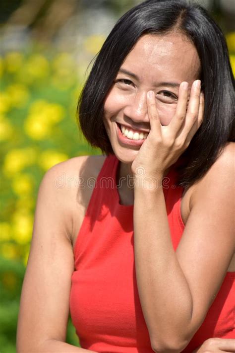 happy attractive filipina person stock image image of positive happy