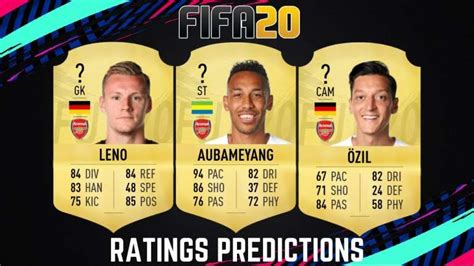 Fifa 20 Arsenal Player Ratings Aubameyang And Lacazette In Top 100