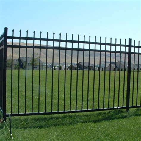 china 6 ft high x 8 ft wide welded powder coated picket steel ornamental fencing photos