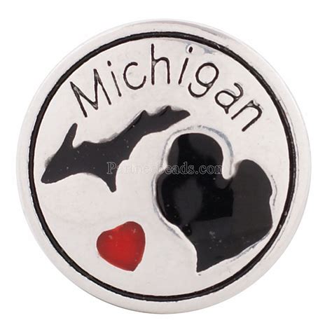 Partnerbeads Metal Michigan Snap Beads For Diy Snap Jewelry For Women