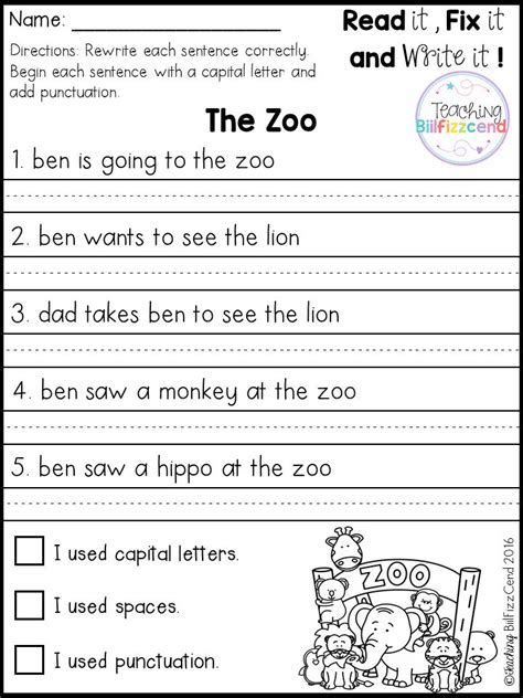 Best 25 Simple Sentences Worksheet 1st Grade Writing Worksheets 1st