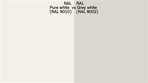 RAL Pure White Vs Grey White Side By Side Comparison Vlr Eng Br