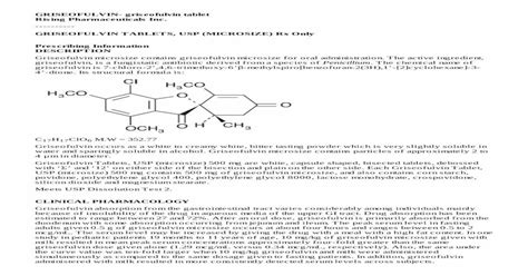 Indications And Usage Rising Pharmaceuticals Insert · Tinea