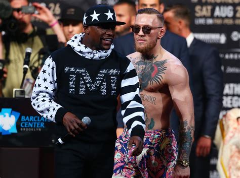 floyd mayweather vs conor mcgregor press conference read the transcript from the controversial