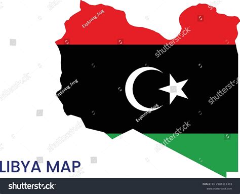High Detailed Map Of Libya Outline Map Of Libya Royalty Free Stock