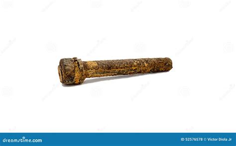 Rusted Metal Bolt Stock Photo Image Of White Metal 52576578