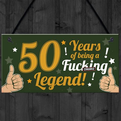 Funny 50th Birthday Present For Men Women 50th Birthday Card