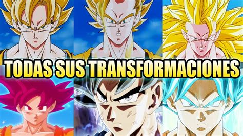 Todas Las Transformaciones De Goku Youtube