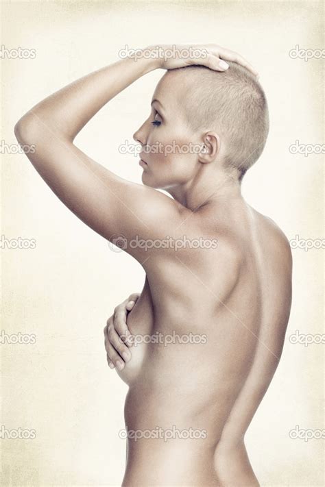 Retrato de mujer desnuda joven agradable fotografía de stock ersler