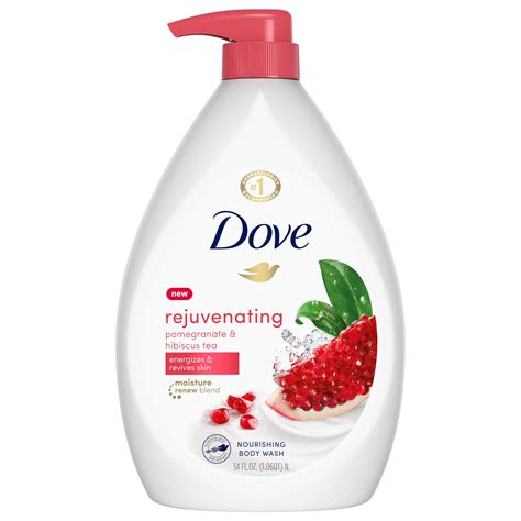 Dove Rejuvenating Body Wash Pomegranate And Hibiscus Tea 34 Fl Oz