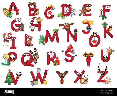 Red Christmas Alphabet Number Printables Christmas Al