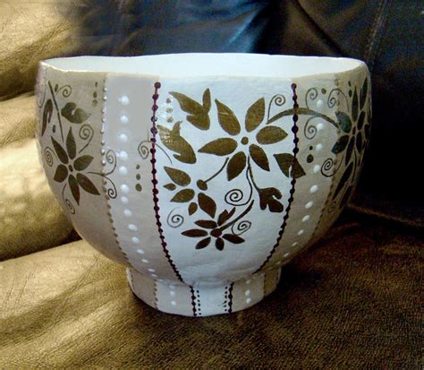 Paper Mache Bowl Paper Mache Art Decorative Bowls Home Etsy