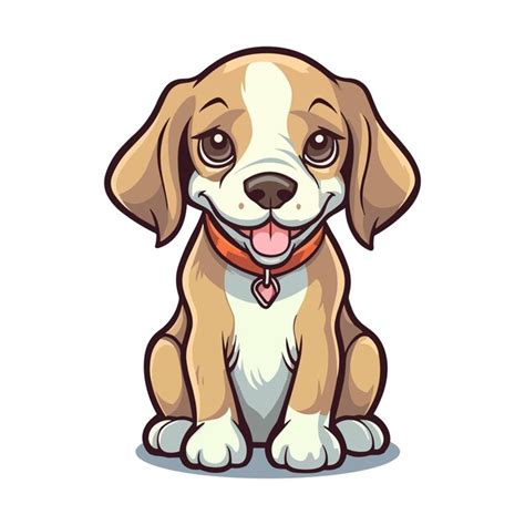 Vetor Fofo Cachorro De Desenho Animado Cachorro Hound Vetor Premium