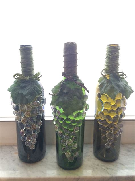 Wine Bottles Make Great Decorations Wine Bottle Project Wine Bottle