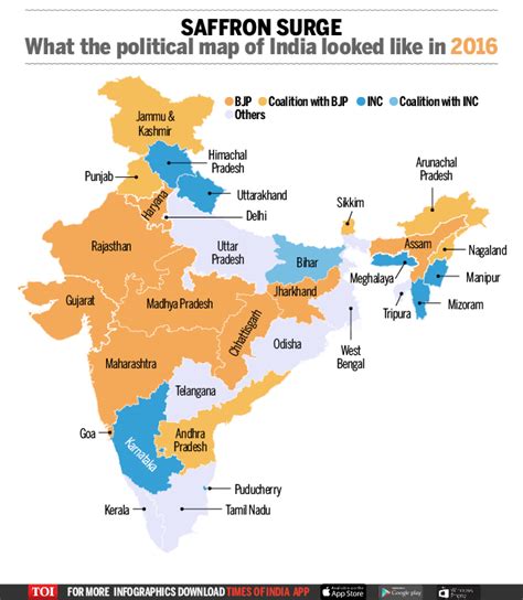 Infographic The Saffronisation Of India Times Of India