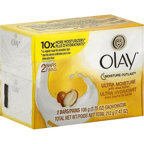 Olay Soap Bar Ultra Moisture With Shea Butter 2 Ct Shop Rastelli