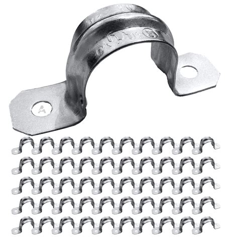 Buy Pack Of 50 Ap 10451 3 4 Inch Two Hole Snap On Pipe Strap For Emt Conduit Installation