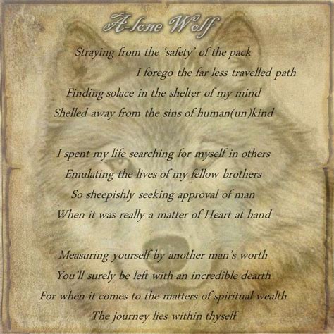 Spiritual Poems A Lone Wolf Du Poetry