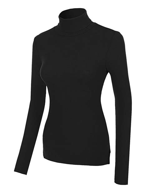 Ribbed Fitted Turtleneck Top In 2021 Turtleneck Long Sleeve Top