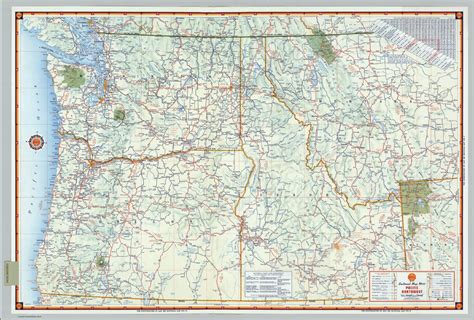 Shell Sectional Map No 11 Pacific Northwest States David Rumsey