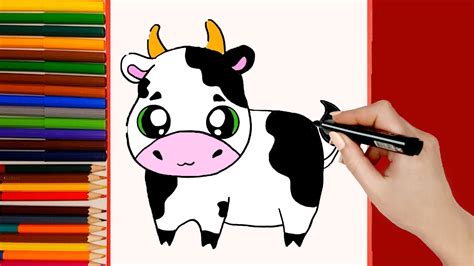 Aprende A Dibujar Una Vaca Kawaii Fácil Aprender A Dibujar Para Niños