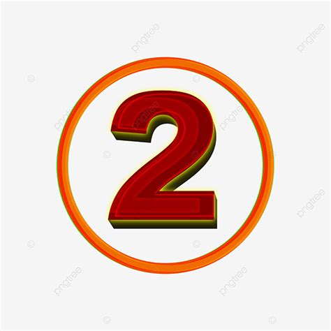 Number 2 Clipart Png Images 3d Numbers 2 In A Circle On Transparent