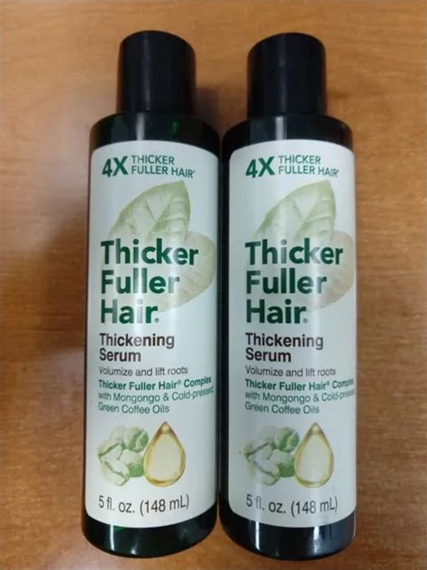 2 Pack Thicker Fuller Hair Thickening Serum Volumize And Lift Roots 5 Fl