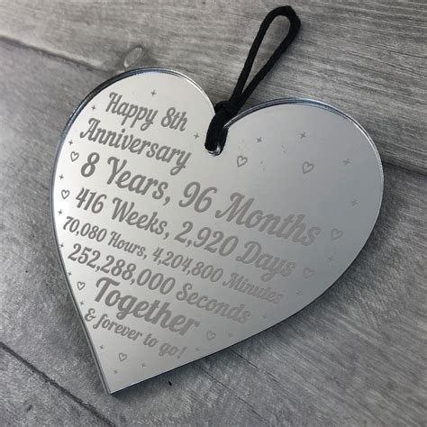 Maybe you would like to learn more about one of these? 8th Anniversary Gift For Him Her 8th Wedding Anniversary Heart