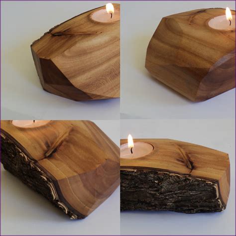 They are great for small snacks, a sip of water with pills, holding miscellaneous objects (like ikea parts!). Elm Wood Live Edge Tea Light Candle Holder - Eclectic ...