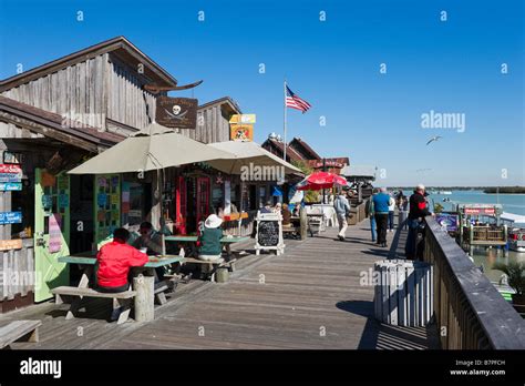 Seafront Shops And Restaurants On The Boardwalk At Johns Pass Madeira