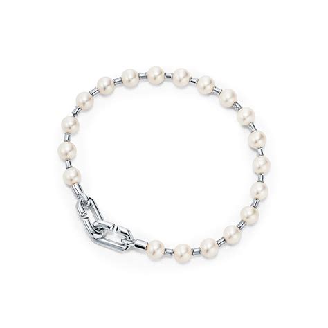 Tiffany Hardwear Pearl Bracelet In Silver 5 6 Mm Tiffany And Co