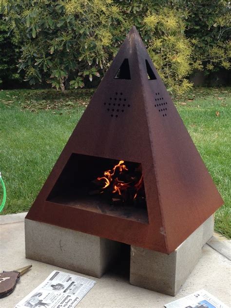 Buy A Custom Outdoor Steel Chiminea Fireplace Made To Order From Dagan