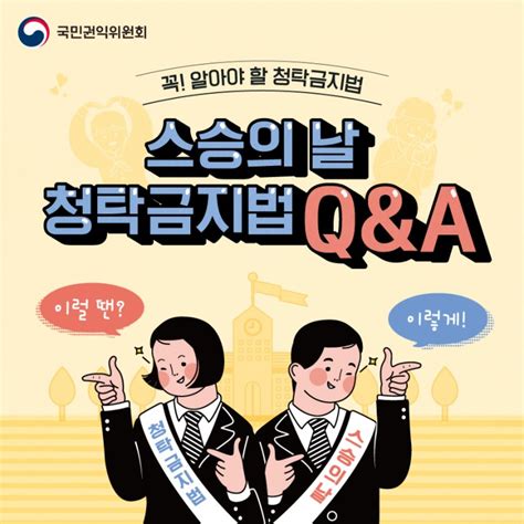 꼭 알아야 할 청탁금지법 스승의 날 청탁금지법 Qanda 네이버 블로그