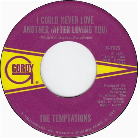 Soul Serenade The Temptations “i Could Never Love Another After