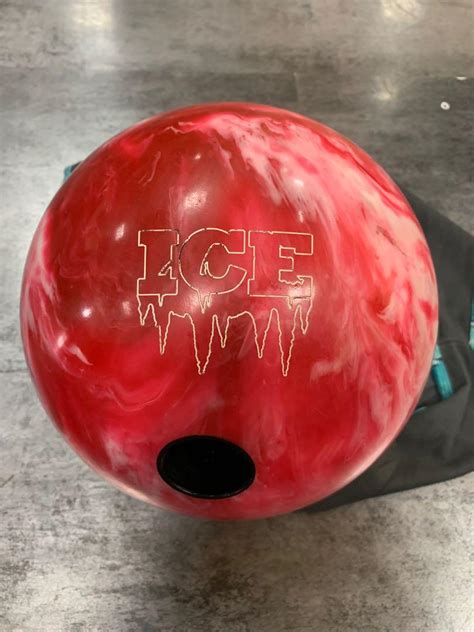 Rare Storm Ice Red Bowling Ball 14 15 Lbs Pounds First Drill Spare